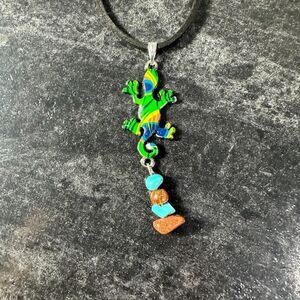 Custom Lizard Pendant Necklace